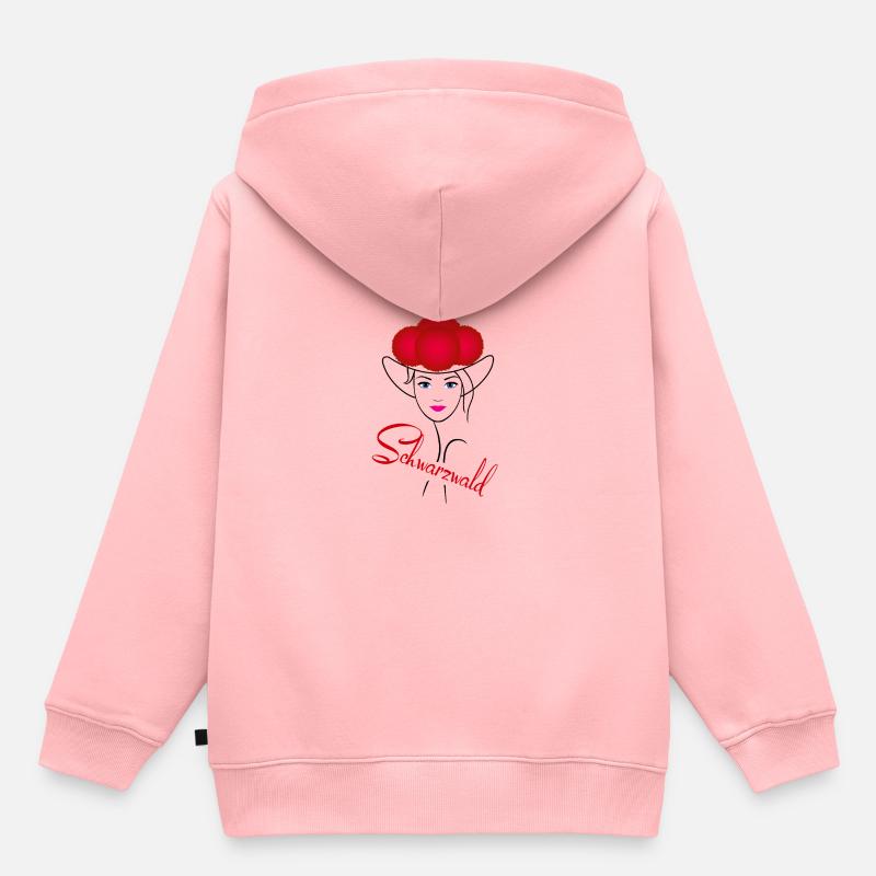 Forêt-Noire - Sweat Premium à capuche enfant bio - rose