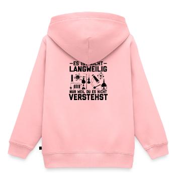 Chemiker - Kinder Premium Organic Hoodie - Rosa - Hinten - AI Model Kid Female (0cm)