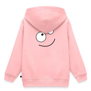 goofy Cartoon-Gesicht blickte lächelnd - Kinder Premium Organic Hoodie - Rosa - Hinten - AI Model Kid Female (0cm)