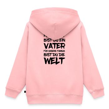 Bester Vater - Kinder Premium Organic Hoodie - Rosa - Hinten - AI Model Kid Female (0cm)
