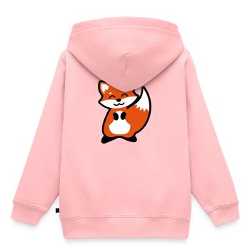 Tierkind Fuchs Geschenkidee animal child fox gift - Kinder Premium Organic Hoodie - Rosa - Hinten - AI Model Kid Female (0cm)