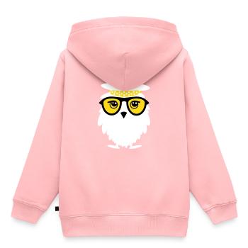 wise owl - Kids Premium Organic Hoodie - rose - Back - AI Model Kid Female (0cm)