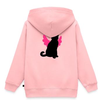Chat ange - Chat ange - chat ange - Sweat Premium à capuche enfant bio - rose - Dos - AI Model Kid Female (0cm)