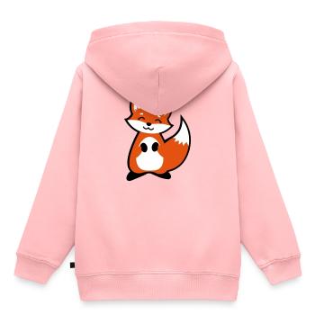 Niedlicher Fuchs Tierkind / Cute fox animal child - Kinder Premium Organic Hoodie - Rosa - Hinten - AI Model Kid Female (0cm)