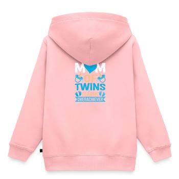 Funny Twin Mother Saying Twin Mom Classic - Kinder Premium Organic Hoodie - Rosa - Hinten - AI Model Kid Female (0cm)
