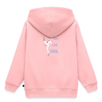 Ne laissez pas la queue de cheval vous tromper Karaté drôle - Sweat Premium à capuche enfant bio - rose - Dos - AI Model Kid Female (0cm)
