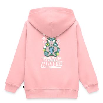 Naturschutz Klimaschutz Erde - Kinder Premium Organic Hoodie - Rosa - Hinten - AI Model Kid Female (0cm)