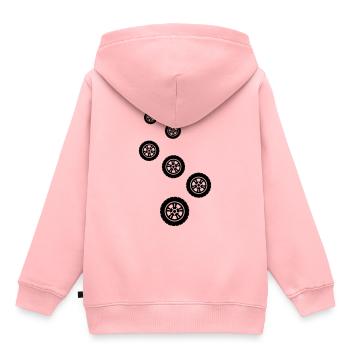 Reifen tuning - Kinder Premium Organic Hoodie - Rosa - Hinten - AI Model Kid Female (0cm)