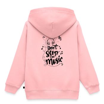 Don't stop the music - Kinder Premium Organic Hoodie - Rosa - Hinten - AI Model Kid Female (0cm)