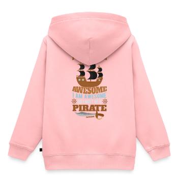 Pirates Are Awesome I Am Awesome So I Must Be A Pi - Kids Premium Organic Hoodie - rose - Back - AI Model Kid Female (0cm)