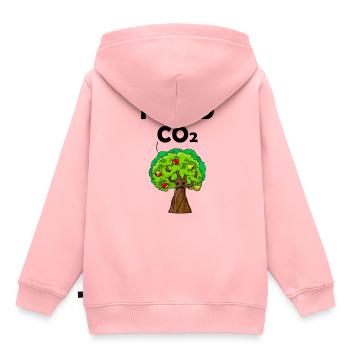 le CO2 est bon pour le monde - Sweat Premium à capuche enfant bio - rose - Dos - AI Model Kid Female (0cm)