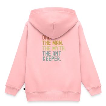 Ameise - Kinder Premium Organic Hoodie - Rosa - Hinten - AI Model Kid Female (0cm)