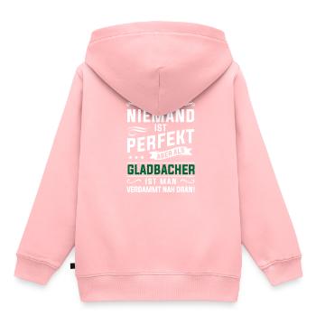 Gladbacher Mönchengladbach fan de football en maillot - Sweat Premium à capuche enfant bio - rose - Dos - AI Model Kid Female (0cm)