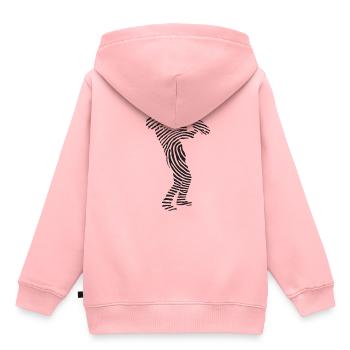 saxophone - Sweat Premium à capuche enfant bio - rose - Dos - AI Model Kid Female (0cm)