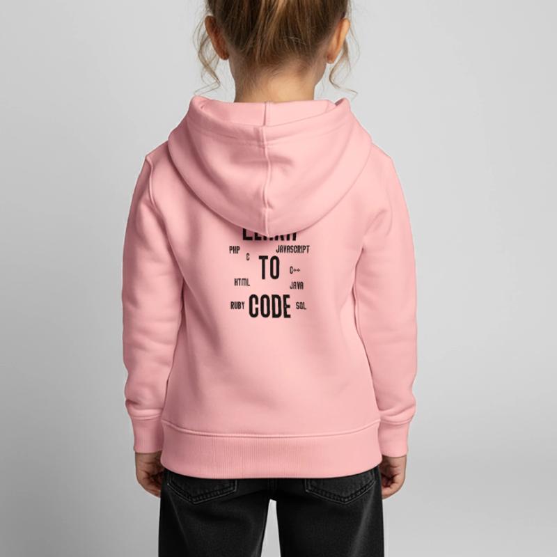 Learn To Code Programmieren Informatiker Geschenk Kinder Premium Organic Hoodie