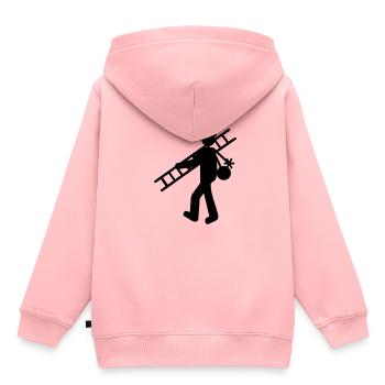 Schornsteinfeger - Kinder Premium Organic Hoodie - Rosa - Hinten - AI Model Kid Female (0cm)