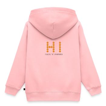 Speaking Hi In Mandarin - Kinder Premium Organic Hoodie - Rosa - Hinten - AI Model Kid Female (0cm)