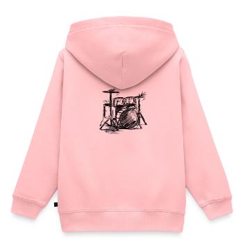 Musikalische Skizze Battery - Kinder Premium Organic Hoodie - Rosa - Hinten - AI Model Kid Female (0cm)