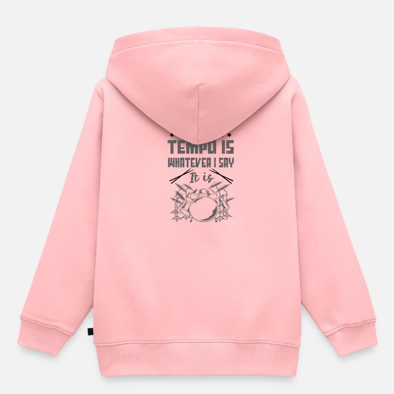 batteur - Sweat Premium à capuche enfant bio - rose