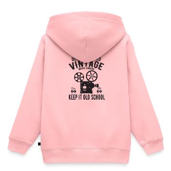 Movie Film Vintage Kino - Kinder Premium Organic Hoodie - Rosa - Hinten - AI Model Kid Female (0cm)