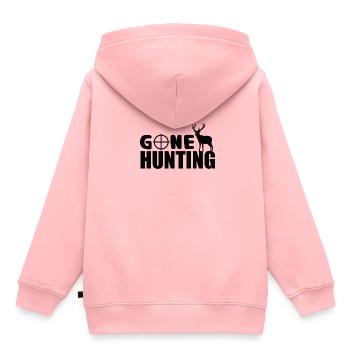 Gone Hunting - Deer Hunting T-shirt - Kinder Premium Organic Hoodie - Rosa - Hinten - AI Model Kid Female (0cm)