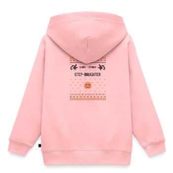 Gruselige und gruselige Stieftochter - Kinder Premium Organic Hoodie - Rosa - Hinten - AI Model Kid Female (0cm)
