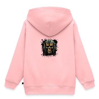 Crâne de pharaon - Sweat Premium à capuche enfant bio - rose - Dos - AI Model Kid Female (0cm)