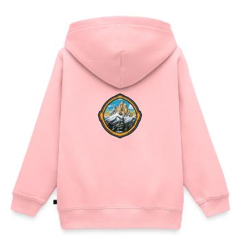 Berge Eisberge Natur - Kinder Premium Organic Hoodie - Rosa - Hinten - AI Model Kid Female (0cm)