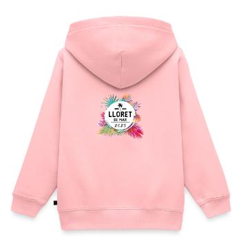 Lloret De Mar 2025 Bunt - Kinder Premium Organic Hoodie - Rosa - Hinten - AI Model Kid Female (0cm)