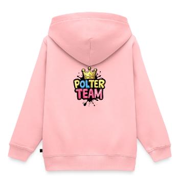 Polter Team - Kinder Premium Organic Hoodie - Rosa - Hinten - AI Model Kid Female (0cm)