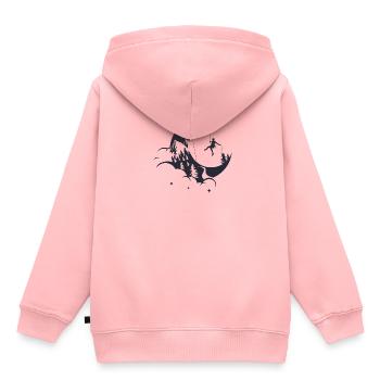 Escalade lune escalade - Sweat Premium à capuche enfant bio - rose - Dos - AI Model Kid Female (0cm)