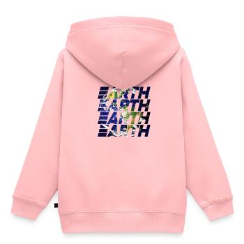 Erd-Design - Kinder Premium Organic Hoodie - Rosa - Hinten - AI Model Kid Female (0cm)
