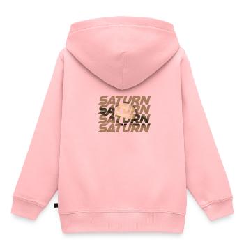 Conception de Saturne - Sweat Premium à capuche enfant bio - rose - Dos - AI Model Kid Female (0cm)
