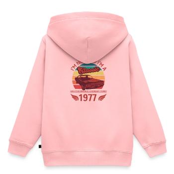 Ich bin nicht alt, ich bin ein Klassiker - Kinder Premium Organic Hoodie - Rosa - Hinten - AI Model Kid Female (0cm)
