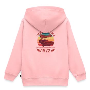 Ich bin nicht alt, ich bin ein Klassiker - Kinder Premium Organic Hoodie - Rosa - Hinten - AI Model Kid Female (0cm)