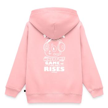 Game Nerd Spielkonsole Gaming zocken Gamepad - Kinder Premium Organic Hoodie - Rosa - Hinten - AI Model Kid Female (0cm)