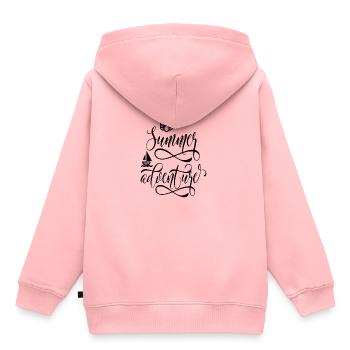 aventure d'été - Sweat Premium à capuche enfant bio - rose - Dos - AI Model Kid Female (0cm)