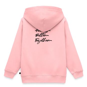Always better together - Kinder Premium Organic Hoodie - Rosa - Hinten - AI Model Kid Female (0cm)