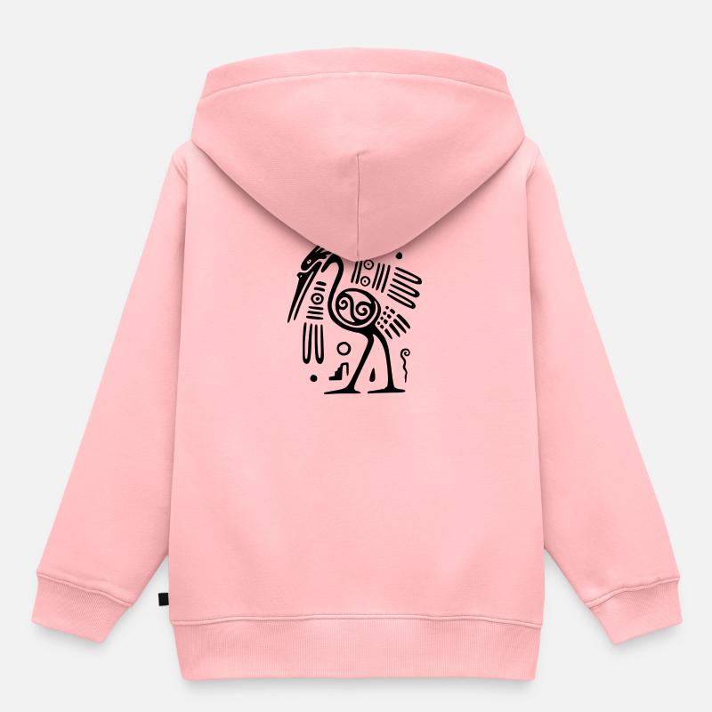 Expérience Voyage Ethno - Sweat Premium à capuche enfant bio - rose