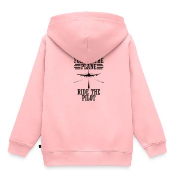 Pilot Flugzeug fliegen Flugsport Geschenkidee - Kinder Premium Organic Hoodie - Rosa - Hinten - AI Model Kid Female (0cm)