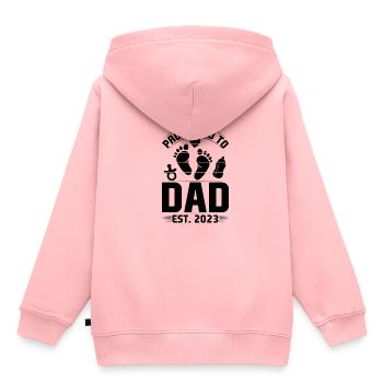 Papa 2023 Zukünftiger Vater Geschenkidee - Kinder Premium Organic Hoodie - Rosa - Hinten - AI Model Kid Female (0cm)