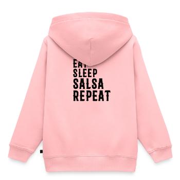 Musique salsa Danse salsa - Sweat Premium à capuche enfant bio - rose - Dos - AI Model Kid Female (0cm)