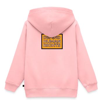 Menschenrechte Politik Freiheit Demonstrieren - Kinder Premium Organic Hoodie - Rosa - Hinten - AI Model Kid Female (0cm)