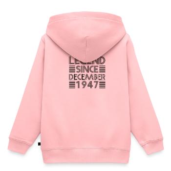 Legenden Geburtstag Dezember 1947 geboren Geschenk - Kinder Premium Organic Hoodie - Rosa - Hinten - AI Model Kid Female (0cm)