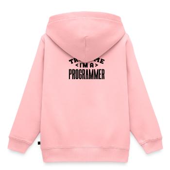 Cadeau de programmeur développeur de logiciels - Sweat Premium à capuche enfant bio - rose - Dos - AI Model Kid Female (0cm)