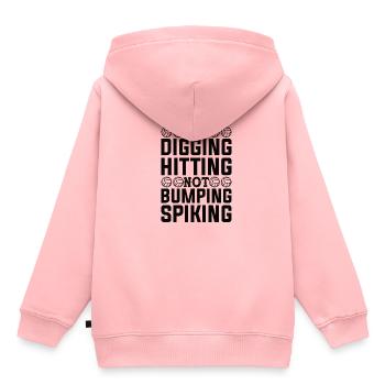 Volleyball Volley Aufschlag Volleyballspieler - Kinder Premium Organic Hoodie - Rosa - Hinten - AI Model Kid Female (0cm)