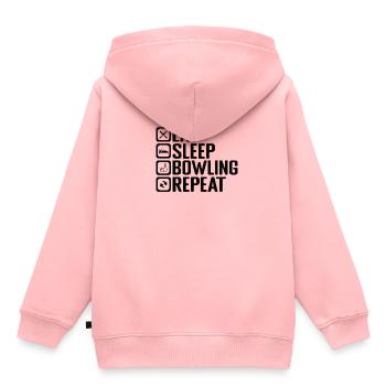 Bowling Cone Spareball Pins Ball Strike - Sweat Premium à capuche enfant bio - rose - Dos - AI Model Kid Female (0cm)
