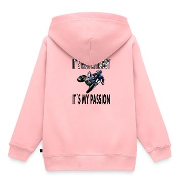 Motocross fahren Kaskade stunt Motorrad Geschenk - Kinder Premium Organic Hoodie - Rosa - Hinten - AI Model Kid Female (0cm)