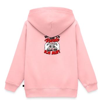 nur noch eine runde dann hor ich auf! - Gaming - Kinder Premium Organic Hoodie - Rosa - Hinten - AI Model Kid Female (0cm)