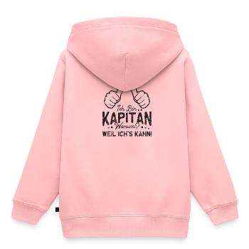 Ich Bin Kapitän Warum? Weil ich's kann! - Führung - Kinder Premium Organic Hoodie - Rosa - Hinten - AI Model Kid Female (0cm)